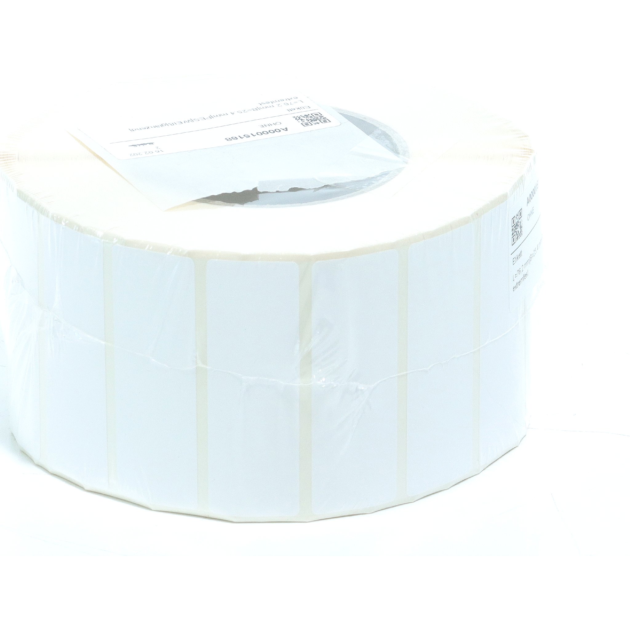 Polyester Etiketten, weiß eine Rolle 3000STK  Neu OVP